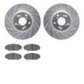 Dynamic Friction Co 7302-59060, Rotors-Drilled and Slotted-Silver with 3000 Series Ceramic Brake Pads, Zinc Coated 7302-59060
